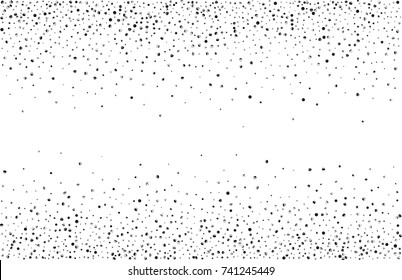 Silvery small confetti on a white background. Luxury festive New Year background. Silver shiny abstract texture. Element of design. Vector illustration, EPS 10.