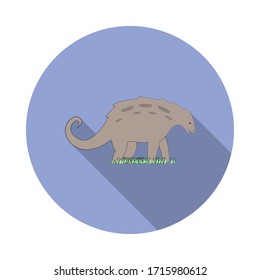 silvisaur cartoon long shadow icon. Simple color vector of Prehistoric icons for ui and ux, website or mobile application