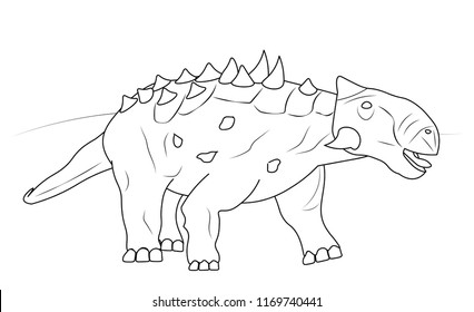 Silvisaurus dinosaur walking looking for water thirsty fun education learning