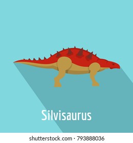 Silvisaurus icon. Flat illustration of silvisaurus vector icon for web.