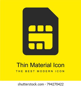 Sim bright yellow material minimal icon or logo design
