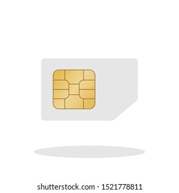 Sim Card 3D icon in flat style. Realistic SIM CARD symbol for your web site design, logo, app, UI Vector EPS 10.
