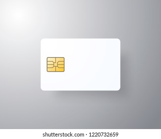 Sim card 3D object. Vector illustration.
