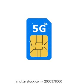 
 Sim card 5G 
Vector illustration of eps 10