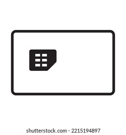 sim card case icon vector design template in black color isolated sign on white background