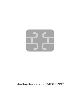 SIM Card Chip Flat Vector Icon. SIM Card Chip. Flat Vector Icon. Simple black symbol on white background