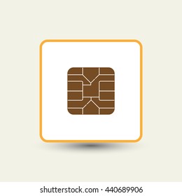 SIM card chip icon