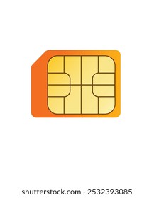 Cartão de chip de cartão Sim isolado no fundo branco. ilustração vetorial ilustração de stock