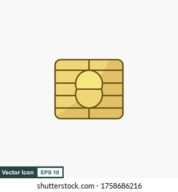 SIM Card Colored icon vector illustration . Sim card icon vector symbol chip.