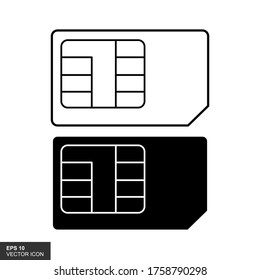 SIM Card Colored icon vector illustration . sim card icon vector symbol chip.