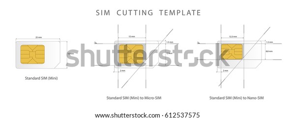 Sim Card Cutting Template from image.shutterstock.com