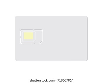 SIM card. Easy to change color mock up vector template