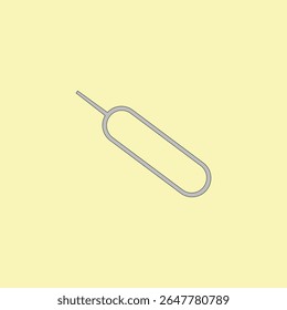 Sim card eject pin vector illustration. Removal needle pin
