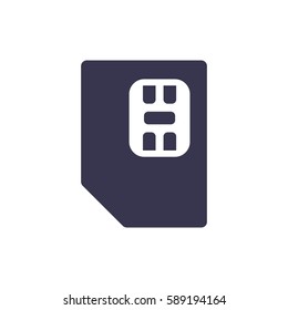 SIM card, flat design style