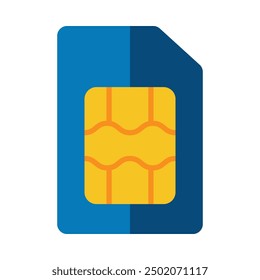 Sim Card Flat Icon Design For Personal nad Commercial Use