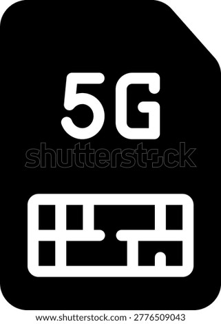 sim card glyph icon illustration vector