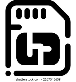 Sim-Card-Symbol im Stil von Vektordesign und Illustrationenvorlage