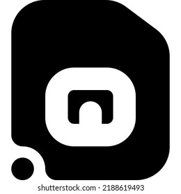 Sim Card Glyph style icon vector design and illustration template