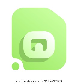 Sim Card Gradient Flat style icon vector design and illustration template
