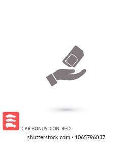 sim card in the hand icon