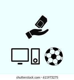 sim card in the hand icon