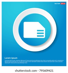 Sim card icon Abstract Blue Web Sticker Button