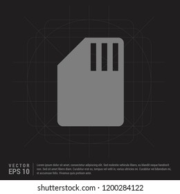 Sim Card Icon - Black Creative Background - Free vector icon