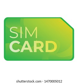 Sim card icon. Cartoon of sim card vector icon for web design isolated on white background