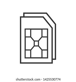 
SIM Card Icon. Chip Illustration As A Simple Vector Sign & Trendy Symbol for Design and Websites, Presentation or Mobile Application.