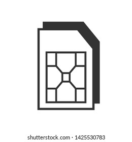 
SIM Card Icon. Chip Illustration As A Simple Vector Sign & Trendy Symbol for Design and Websites, Presentation or Mobile Application.
