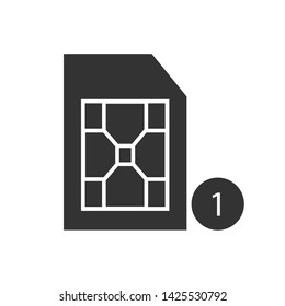 
SIM Card Icon. Chip Illustration As A Simple Vector Sign & Trendy Symbol for Design and Websites, Presentation or Mobile Application.