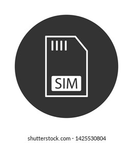 
SIM Card Icon. Chip Illustration As A Simple Vector Sign & Trendy Symbol for Design and Websites, Presentation or Mobile Application.