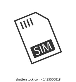
SIM Card Icon. Chip Illustration As A Simple Vector Sign & Trendy Symbol for Design and Websites, Presentation or Mobile Application.