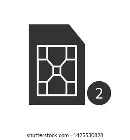 
SIM Card Icon. Chip Illustration As A Simple Vector Sign & Trendy Symbol for Design and Websites, Presentation or Mobile Application.