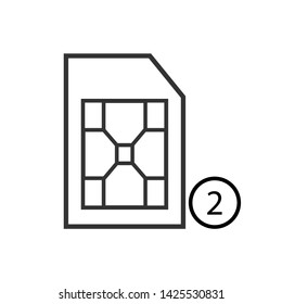 
SIM Card Icon. Chip Illustration As A Simple Vector Sign & Trendy Symbol for Design and Websites, Presentation or Mobile Application.