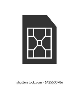 SIM Card Icon. Chip Symbol for Design and Websites, Presentation or Mobile Application.