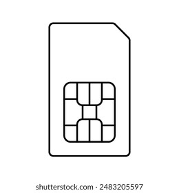 Sim card icon. Chips sign vector illustration.