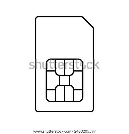 Sim card icon. Chips sign vector illustration.