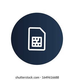 sim card icon with circle background