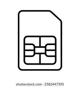 sim card icon color editable on white background