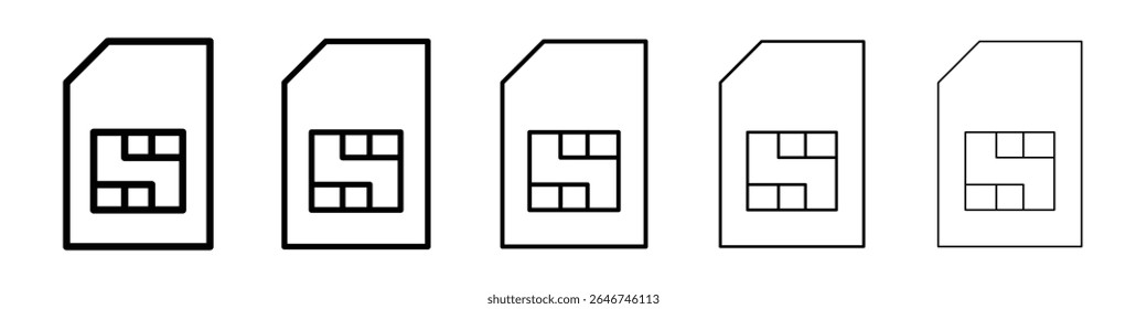 Sim card icon concept. graphic design, logo, Web, UI.