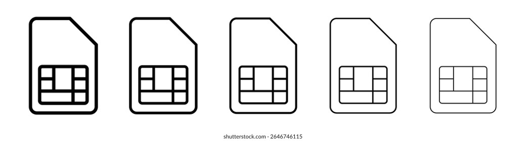 Sim card icon concept. graphic design, logo, Web, UI.