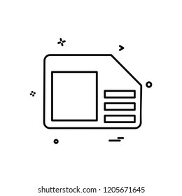 Sim card icon design vector