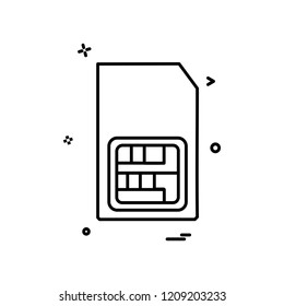 Sim card icon design vector