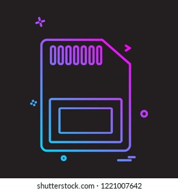 Sim card icon design vector