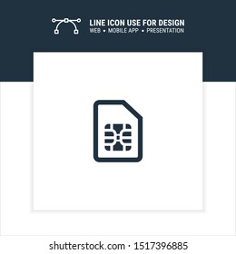 sim card icon design vector illustration