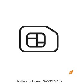 sim card icon is designed in a visually appealing and easily recognizable style. It’s suitable for various visual needs such as apps, presentations, digital media, or other graphic design projects.