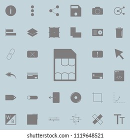 sim card icon. Detailed set of minimalistic icons. Premium quality graphic design sign. One of the collection icons for websites, web design, mobile app on colored background