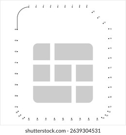 Sim Card Icon Dot To Dot, Simcard, Cell, Mobile Phone Chip Card Vector Art Illustration, Connect The Dots Puzzle Game