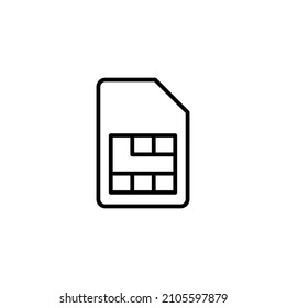 Sim card icon. dual sim card sign and symbol